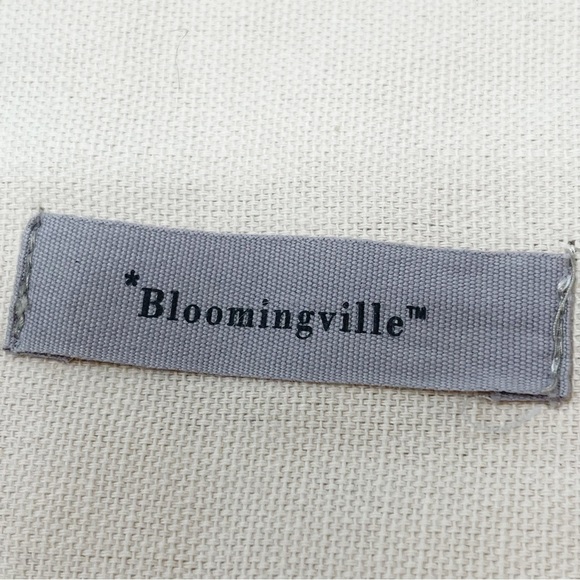 BLOOMINGVILLE Ivory Black Urban Ethnic Linen Blend Woven Pillow Cover 20” X 20” - Picture 5 of 6